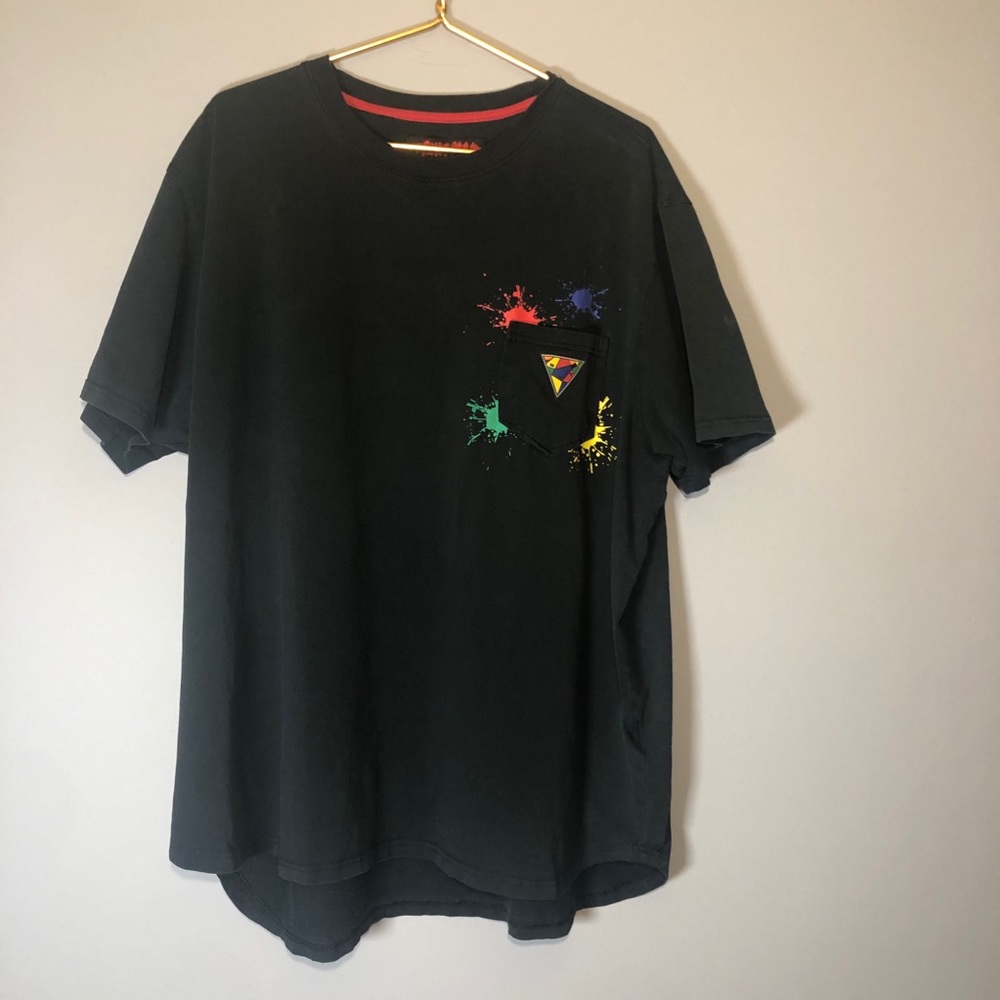 Ron Bass T Shirt 4XL Street Artist Skater Hip Hop Triangle Pocket Art Soft